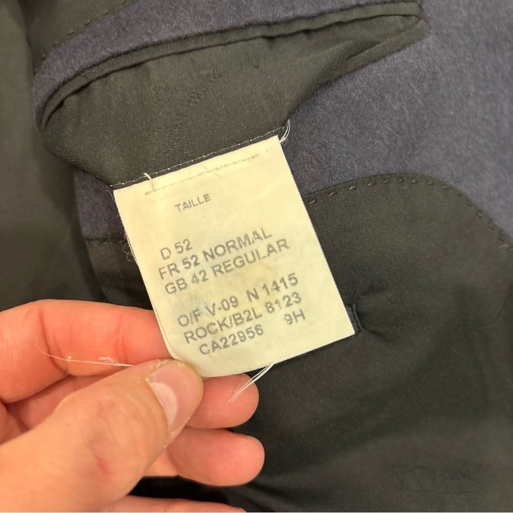 Bruno Saint Hilaire Vintage Mens Cashmere Navy Jacket Sport Coat France sz 52R - Picture 11 of 14